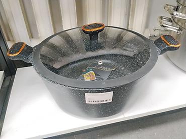 Кастрюля-казан Uakeen VK-T432, 32 см, 10 л - Материал: литой алюминий