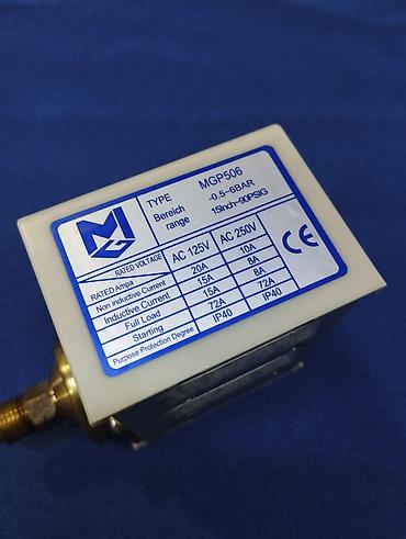 Холодильное оборудование: Реле давления-прессостат MGP506 0,5-6 Bar, до 10 Ампер, новый — 2