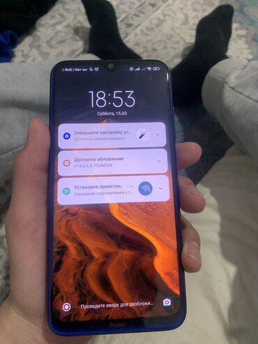 Redmi: Redmi, Redmi Note 8, Б/у, 64 ГБ, цвет - Синий, 2 SIM