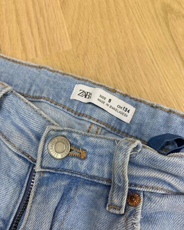 детская одежда из европы: Cins şalvar, Qız üçün, 9 - 10 yaş, Zara Kids