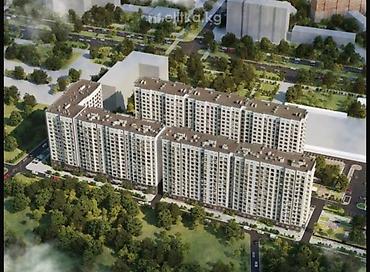 квартиры в иссык куле: Студия, 49 м², Асанбай мкр Элитка, 9 этаж, ПСО (под самоотделку) — 1