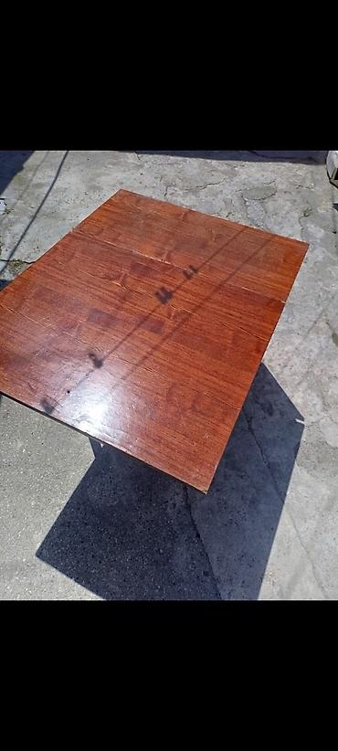 şpon: Qatlanan yemək/çay masası. - Material: taxta (şabalıd/rəngli şpon — 3