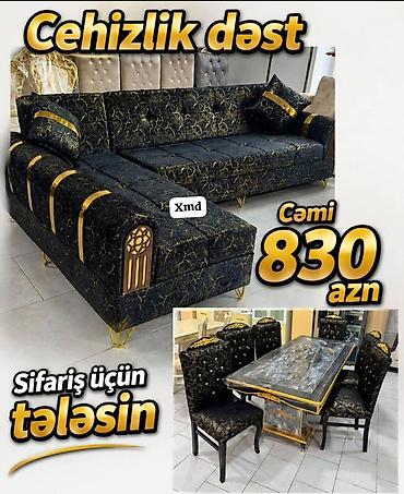 Cehizlik dəst – cəmi 830 AZN - L formalı yumşaq künc divan: qara lalafo.az -da Cehizlik dəst – cəmi 830 AZN - L formalı yumşaq künc divan: qara