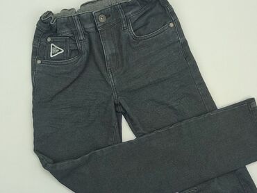 czarne spodnie z biala nitka: Jeans, 10 years, 134/140, condition - Very good