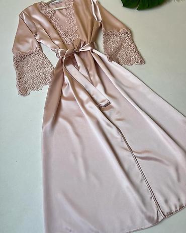 Пеньюары: Пеньюар, Шелк, Длинная модель, Турция — 9