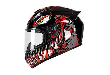 moto almaq: Motosikl dəbilqəsi TZ Helmets Venom, qara/qırmızı, ölçü L Birmarketdən — 2