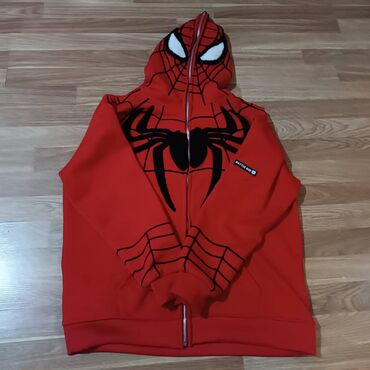 кастюм человека паука: Толстовка, Оверсайз, Китай, цвет - Красный, 5XL (EU 50)