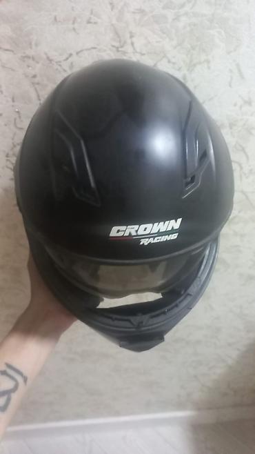 moto tvs: Crown Racing tam üzlü motosiklet dəbilqəsi - Rəng: mat qara - — 6