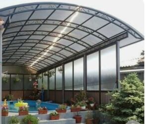 Naveslər, markizlər: Zobu dəmir konstruksiyalı dekorativ darvaza və maşınnömrəlik-canopy — 6