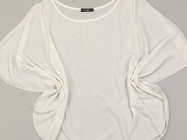 białe krótka bluzki: Bluzka Damska, S, stan - Dobry