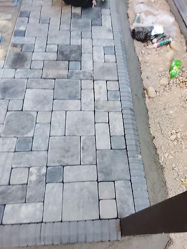 Тротуарная плитка: Тротуарная плитка вибролитая (комплектные наборы и бордюр) - Тип — 3