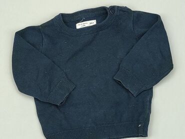 sweterek popielaty bawelna lub wełna ciemny popiel: Sweater, Fox&Bunny, 3-6 months, condition - Good