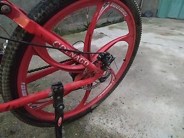 boyuk velosiped: Ferrari qatlanan dağ velosipedi, qırmızı rəngdədir və qatlanan — 9
