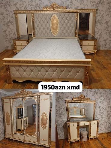 Klassik üslubda dəbdəbəli yataq otağı dəsti Komplektin tərkibi: -