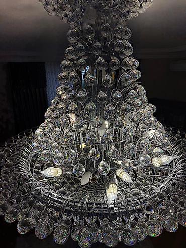 bra isiqlar: Çılçıraq, 10 və daha çox lampa, Xrustal — 3