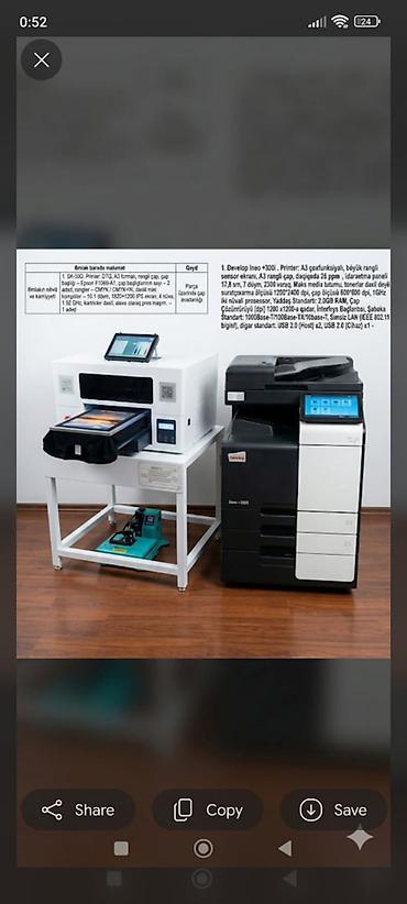 ucuz printer satilir: Kserkopiya,printer,köynək baskı aparat və s, stol stullar əlavə — 1