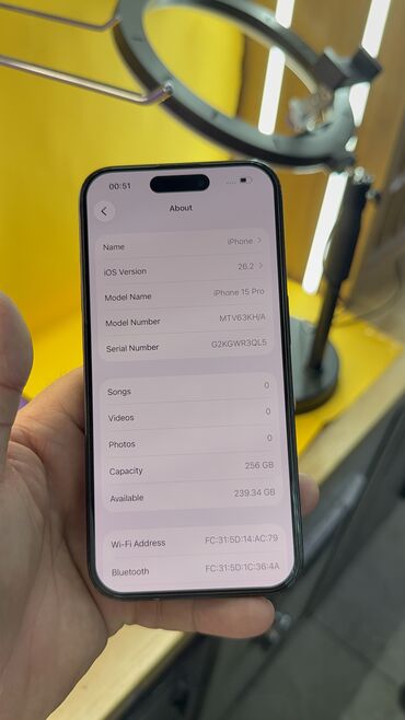 Apple iPhone: IPhone 15 Pro, Б/у, 256 ГБ, Коробка, 93 % — 13