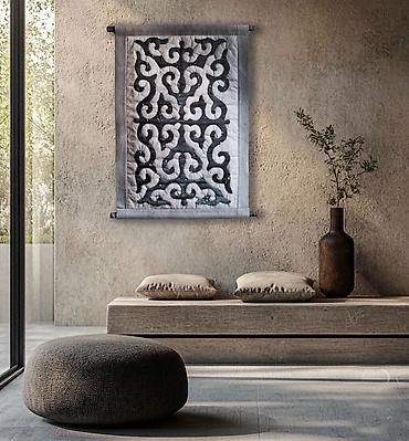 Другой текстиль: Стёганое шелковое панно с традиционным Кыргызским орнаментом — — 1