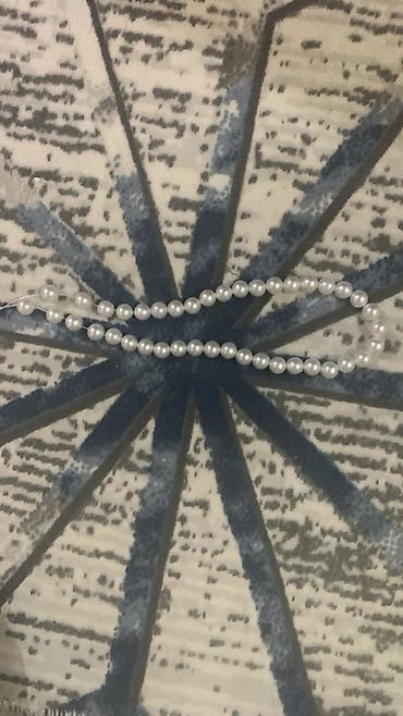 bujuterya: Ağ incilərlə klassik boyunbağı - Material: ağ, parlaq sətəhli kürəvi — 1