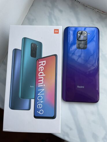 xiaomi note 10 lite: Xiaomi Redmi Note 9, 64 GB, rəng - Göy, 
 İki sim kartlı, Barmaq izi