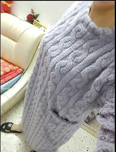 Халаты: Теплое домашнее платье-халат из мягкого плюша - Длина миди/макси — 7