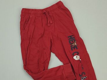 czerwone spodnie chłopięce 116: Spodnie dresowe, Little kids, 4-5 lat, 110, stan - Dobry