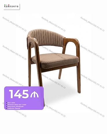kontakt home stullar: Taxta karkaslı yumşaq oturacaqlı stul - Model: Konforto Mebel stulu - — 1