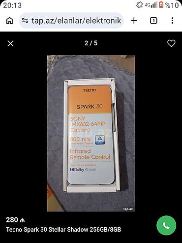 iphon 8: Tecno Spark 30, 256 GB — 2