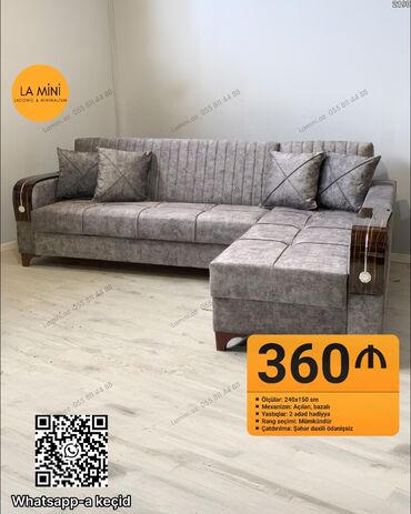 metbext ucun divan: Угловой диван, Раскладной, С подъемным механизмом, Ткань, Бесплатная доставка в черте города