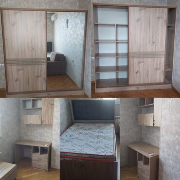 2 neferlik taxt: Genç otağı. 250azn. ölçü 2.1×1.4 taxt 2.17×2 dolab Endirim ederik