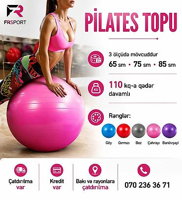 Спорт и отдых: 💥 Pilates topu, fitbol 65 sm-13azn,75 sm-15 azn,85 sm - 17 azn ✅ — 1