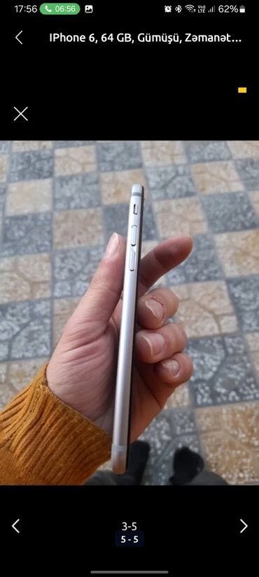 IPhone 6, 64 GB, Gümüşü, Zəmanət