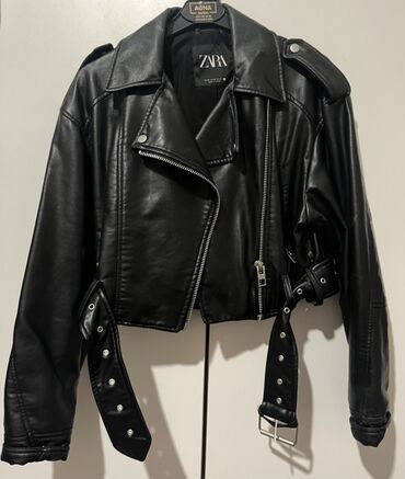 kişilər üçün steqan gödəkçə: Dəri kurtka, Zara, XS (EU 34)
