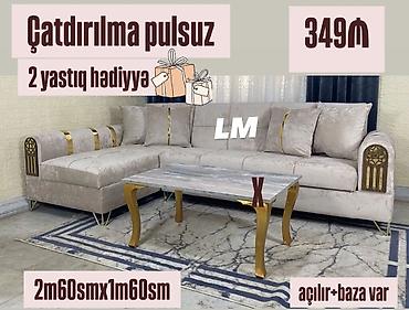 puflar: Künc divan, Qonaq otağı üçün, Mətbəx üçün, Bazalı, Açılan — 1