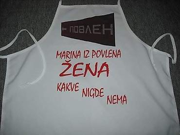 Ostali kućni dekor: Kecelje stampa po zelji cena 1700din
♦ — 5