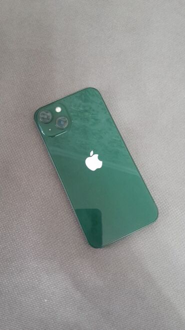 Apple iPhone: IPhone 13, Б/у, 128 ГБ, Зеленый, Защитное стекло, Чехол