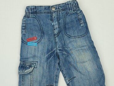 Jeansy: Spodnie jeansowe, 9-12 m, stan - Zadowalający