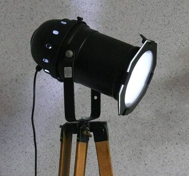 Освещение: Светильник, тренога, винтаж, лофт. Серебро (напольный выключатель)- — 6