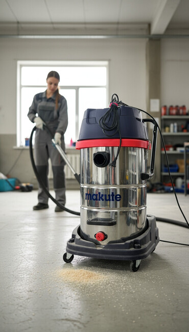 моющий пылесос: Промышленный пылесос Makute с корпусом из нержавеющей стали