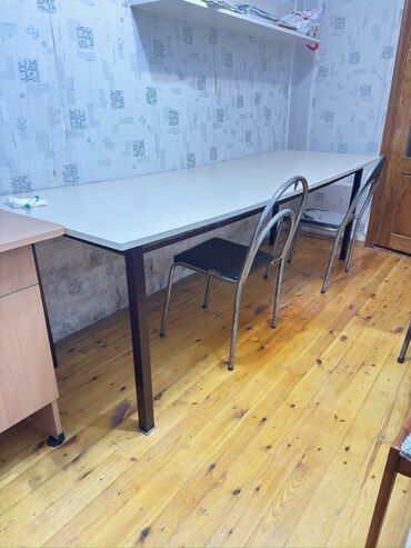 2 nəfərlik yazı masası: Açılmayan, Dördbucaq masa, 2 stul