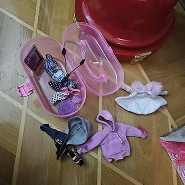 Oyuncaq uşaq evləri: Böyük, 3 mərtəbəli taxta/plastik uşaq kukla evi və zəngin oyun dəsti! — 8