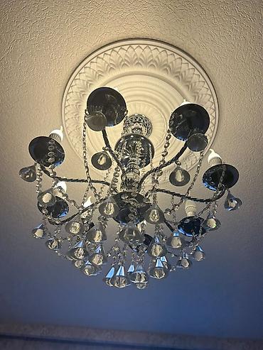 list tava: Çılçıraq, 6 lampa, Xrustal — 2
