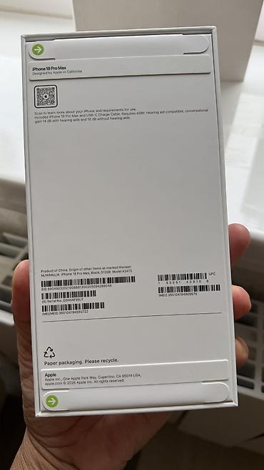 Техника и электроника: IPhone 18 Pro Max, Новый, 512 ГБ, Черный — 6