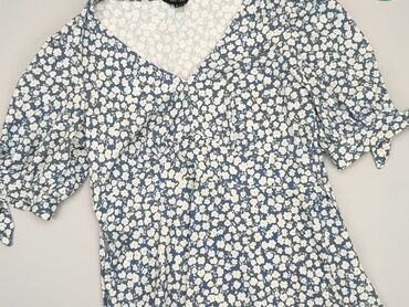 bluzki białe koronką krótki rękaw: Blouse, New Look, XL (EU 42), condition - Good