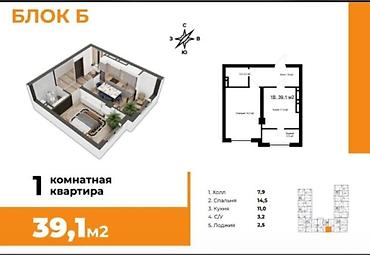 1 бөлмө, 39 м², Аламедин-1 мкр 11 кабат, ПСО (өз алдынча бүтүрүү) lalafo.kg да 1 бөлмө, 39 м², Аламедин-1 мкр 11 кабат, ПСО (өз алдынча бүтүрүү)