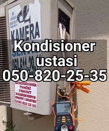 Təmir, Split kondisionerlər, Frion vurulması, Zəmanətlə, Pulsuz diaqnostika