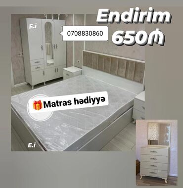otax qapları: *Yataq Dəsti - 650AZN💥* ✔️Rəng seçimi var Dolab ölçüsü 200x120x47