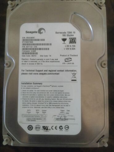 hdd disk: Sərt disk (HDD) Seagate, 240 GB, İşlənmiş