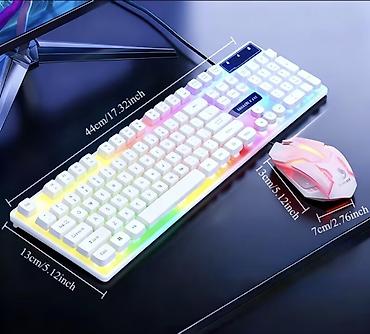 asus tuf dash: Gaming klaviatura + siçan dəsti (işıqlı) Xüsusiyyətlər: - Tam ölçülü — 3