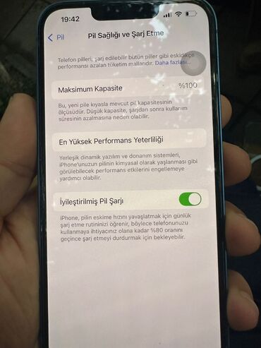 Apple iPhone: IPhone 13, 128 GB, Mavi, Barmaq izi, Face ID